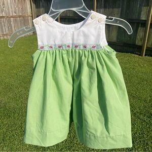 Green and white sleeveless summer dress 6 months Remember Nguyen GUC Preowned